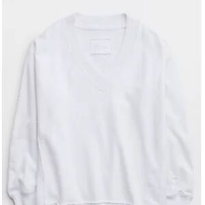American Eagle Outfitters White V-Neck Sweater